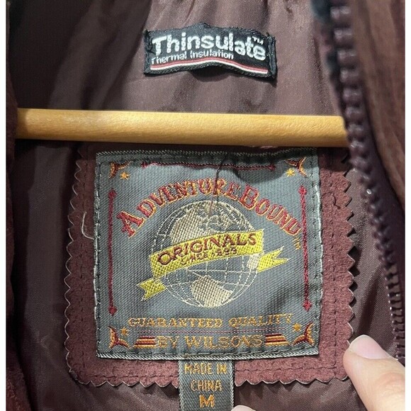 VTG Adventure Bound Suede Western Thinsulate Navajo Aztec Tribal Hooded Jacket - Picture 9 of 11